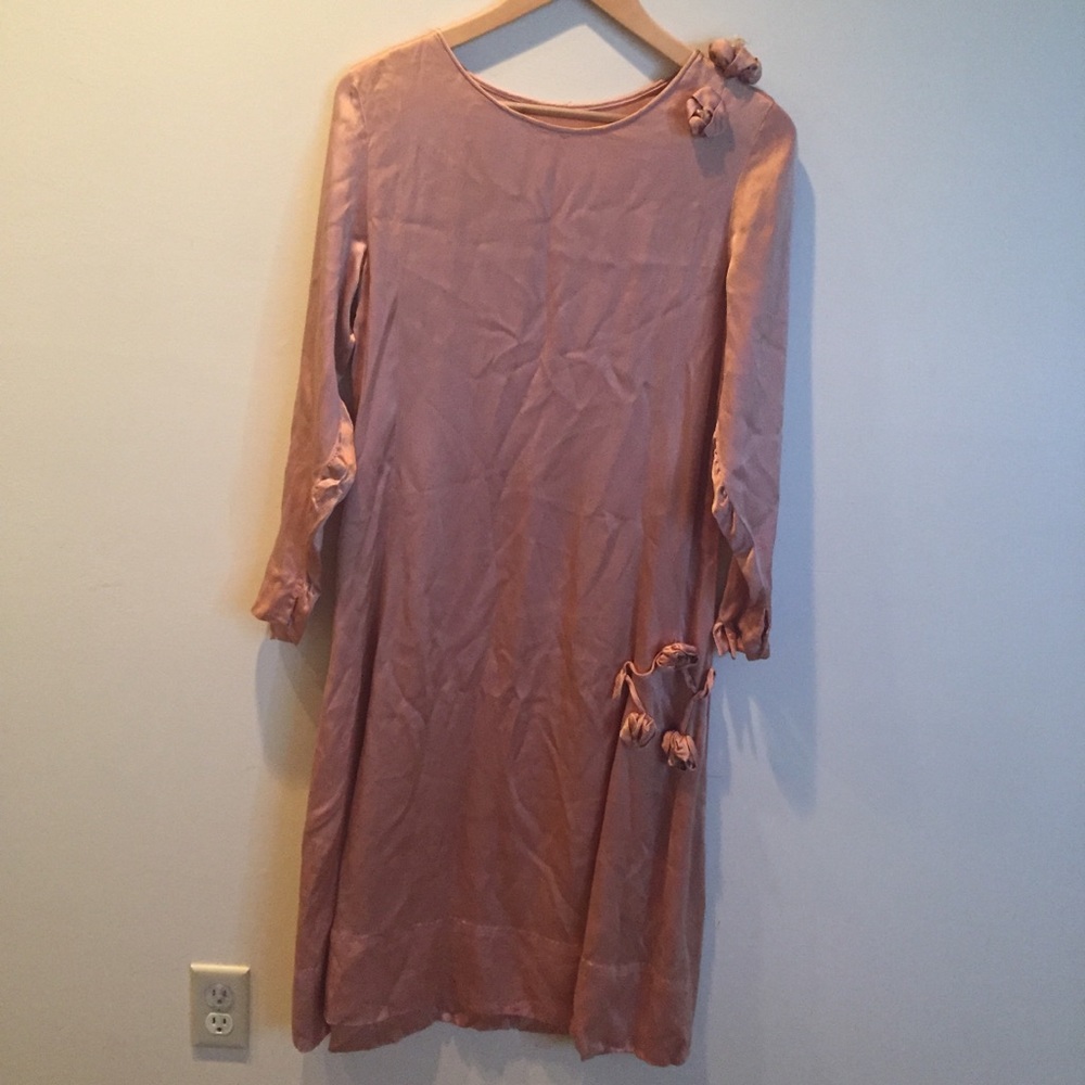 1920’s Beautiful Pink/Copper Flapper Midi Dress